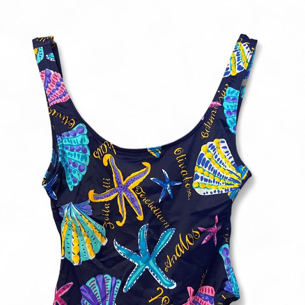 Vintage 90s Adrienne Vittadini one piece swimsuit size 6 - Picture 3 of 8